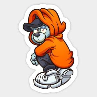 Hooded Teddy bear Sticker